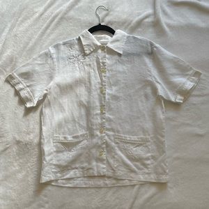 Vintage Jordan Embroidered Button Down Blouse
